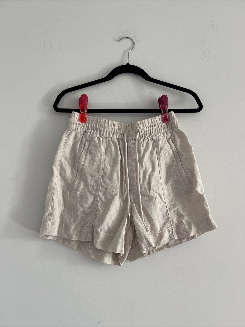 Retreat Linen Mid Rise 4" Short Size XS Khaki Tan